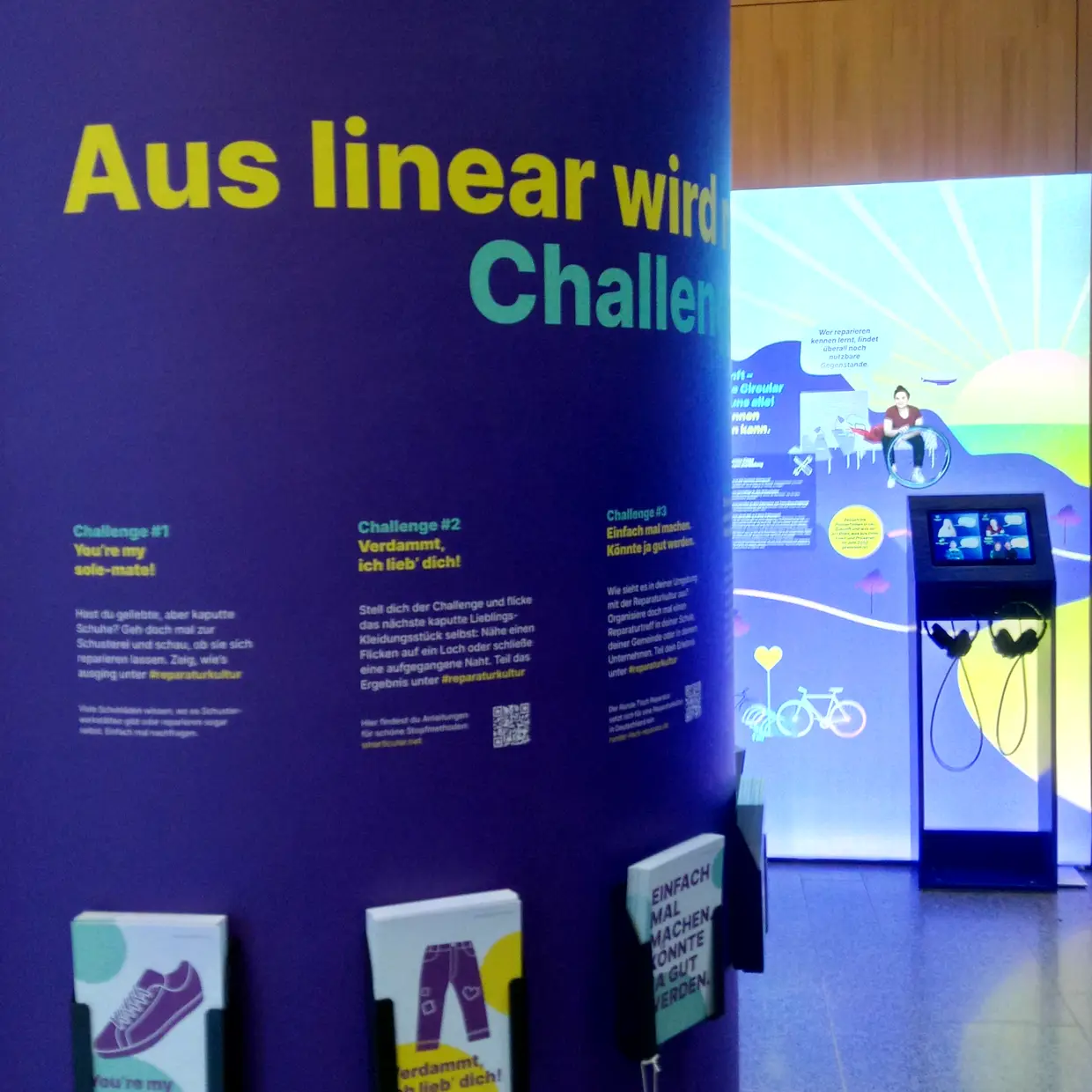 Jetzt geht’r rund – Ausstellung der DBU zum Thema “Circular Economy”. Jetzt geht'r rund – Ausstellung der DBU zum Thema "Circular Economy".